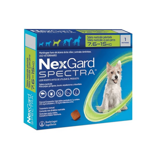 Nexgard Spectra® 7,6-15 kg Tableta masticable para perros