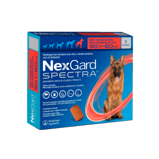 Nexgard Spectra® 30,1-60 kg Tableta masticable para perros