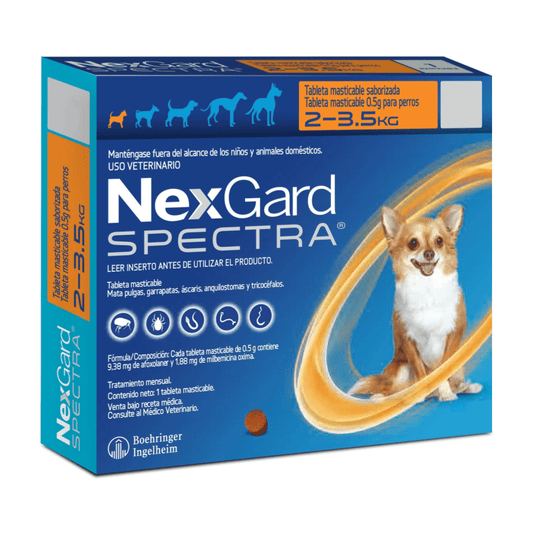 Nexgard Spectra® 2-3,5 kg Tableta masticable para perros