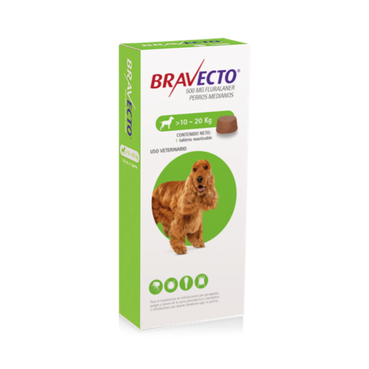 Bravecto® 10-20 kg – Tabletas antipulgas para perros