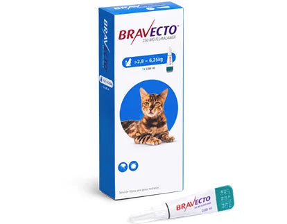 Bravecto® Spot On 2.8-6.25 kg – Solución tópica antipulgas para gatos
