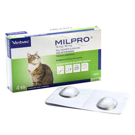 Milpro® para gatos ≥2kg Caja por 2 tabletas