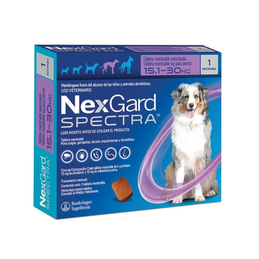 Nexgard Spectra® 15,1-30 kg Tableta masticable para perros
